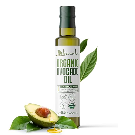 Kevala Organic Avocado Oil - 8.5 oz, Glass Bottle, Cold Pressed