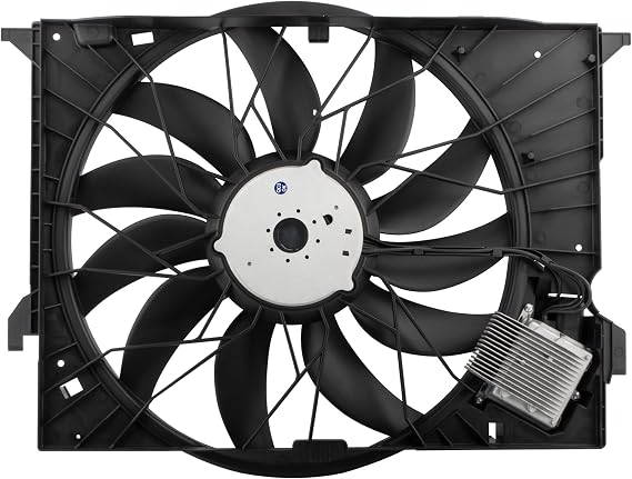 BOXI Engine Radiator Cooling Fan Assembly Compatible with Select Mercedes-Benz Models - E320, E63 AMG, S350, S550, S600, S63 AMG, S65 AMG, CLS63 AMG, CL550, CL600, CL63 AMG, CL65 AMG 2115000493