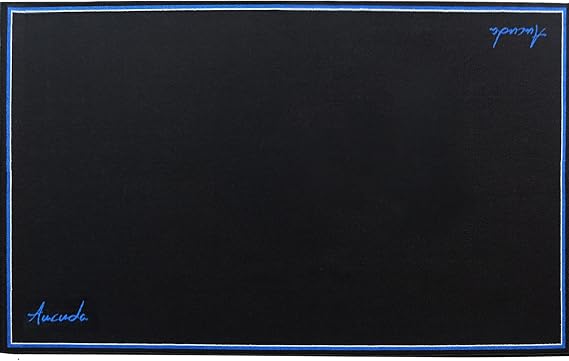 Aucuda Drum Rug Mat Non Slip 4x6 ft for Electric Set, Black Drumming Carpet | Tightly Woven Soundproof TPR Grip Cool Accessories Bass Pedal Outdoor