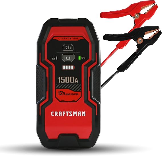 CRAFTSMAN Portable Car Battery Jump Starter & Power Bank, 12V CMXCESM264