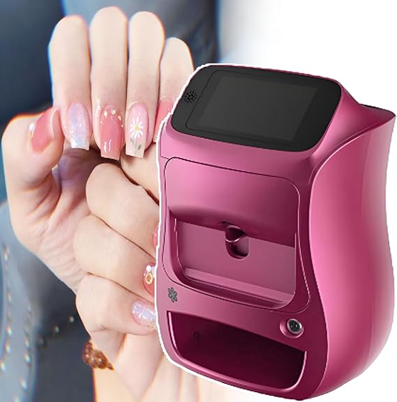 3D Nail Art Printer Machine - DIY Mobile Nail Printer - 12.7/5in Touch Display,10-S Fast Prints and 5-Mins Drying,2400dpi,Protable Nail-Art Printing Machine for Home/Salon Use TypeB