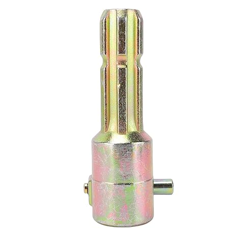 1.375in 6 Spline Tractor PTO Extender Adapter, Female to Male Adapter, Heavy Duty Metal with Quick Connect System Wear Proof Design, Ideal for Agricultural Industrial