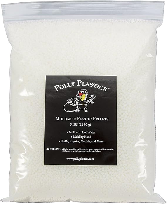 Polly Plastics Moldable Plastic Pellets for Cosplayers and Hobbyists in EZ Grip Jar with Idea Booklet (80 oz)