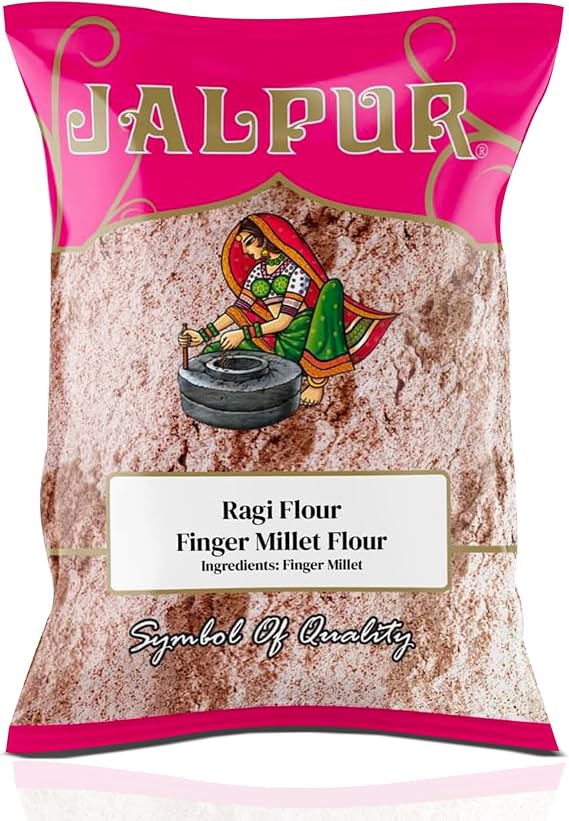JALPUR MILLERS Ragi Flour 100g – Premium Nachni Atta | Nutritious Finger Millet Flour | Rich in Calcium, Iron & Fibre – Ideal for Chapatis, Dosa, Porridge & Healthy Baking – Flour for Balanced Diets