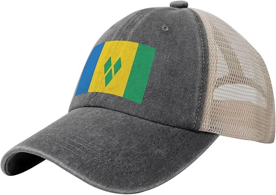 Cute Flag Baseball Cap Mesh Hat Adjustable Mesh Baseball Hat Cap for Men Women