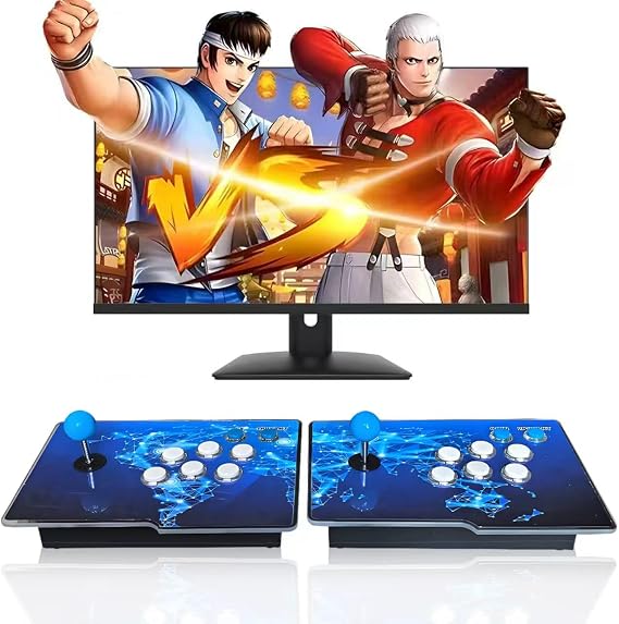 32000 in 1 Pandoras Box,Retro Arcade Game Console with Two Separate Host for PC & Projector & TV,3D Games,1-4 Players, Favorite List Game Category Save/Search/Hide/Pause