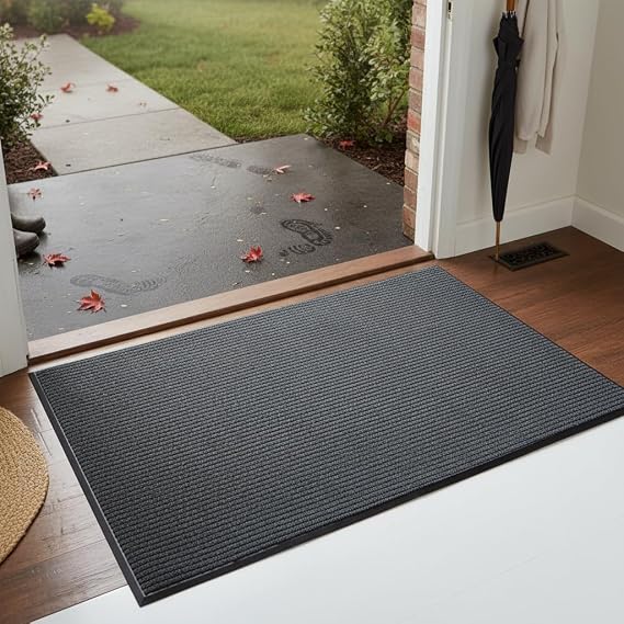 3x10Ft Indoor Outdoor Runner Rug Commercial Runner Rug,Grey