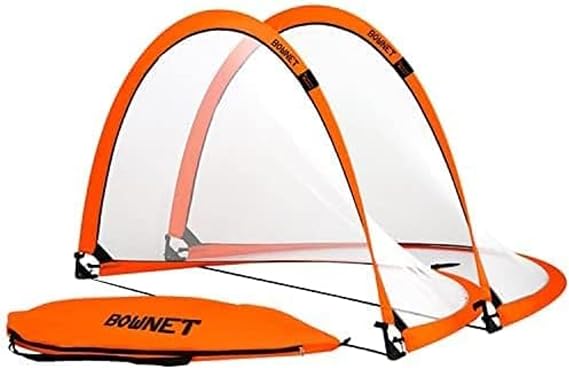 Bownet Pop Up Soccer Goals, Set of 2, 6", E.A.S., Carry Case, Portable