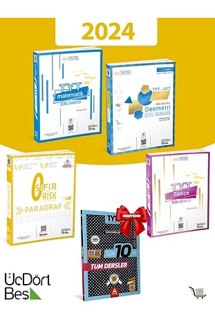 345 Yayınları 2024 Model Matematik-Paragraf-Türkçe-Geometri Soru Bankası Seti Çıkmış Sorular Hediyeli!