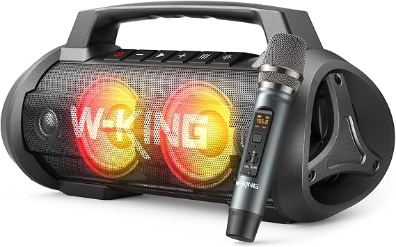 W-KING Portable Speaker, 120W Peak 70W RMS Bluetooth Speaker Wireless Loud IPX6 Waterproof Bluetooth Speakers with Subwoofer/Bass Boost/Hi-Fi Stereo/42H/Powerbank/MIC in, Party Large Outdoor Boombox