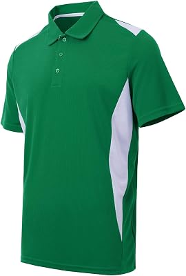 Corna Mens Big and Tall Golf Polo Shirts Moisture Wicking Performance Dry Fit Collared Shirts for Men L-6XL