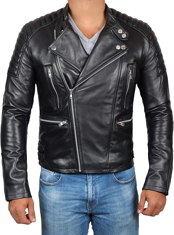 Cafe Racer Style Mens Leather Jacket