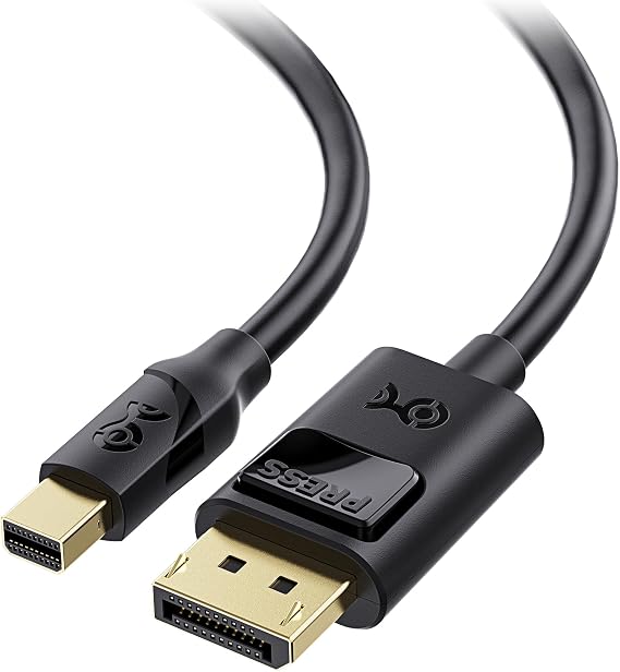 Cable Matters 32.4Gbps Mini DisplayPort to DisplayPort 1.4 Cable, 3ft | 8K@60Hz HDR, Thunderbolt 2 and Thunderbolt Ports Compatible, Mini DP to DP 1.4 Cable, DisplayPort to MiniDisplayPort