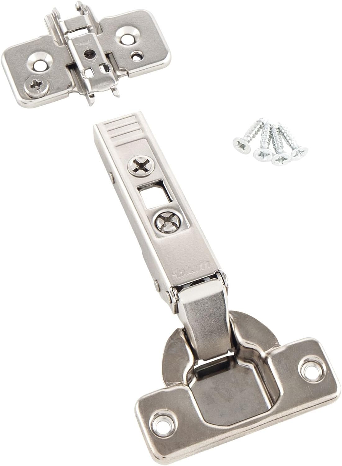 BLUM Clip top Furniture Hinge | Furniture Tape; Corner Stop, 10 Pieces Including mounting Plates, Screws and Assembly Instructions