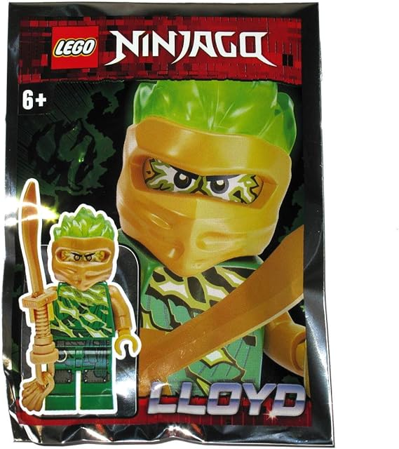 LEGO Ninjago Lloyd FS Spin Jitz Slam Minifigure Foil Pack #5 with Pearl Gold Sword - New 2020