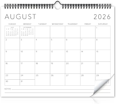 Beautiful 2026 Wall Calendar - Runs from January 2026 until July 2027 - Large 14.5" x 11.5" Office Wall Calendar for Easy Organizing