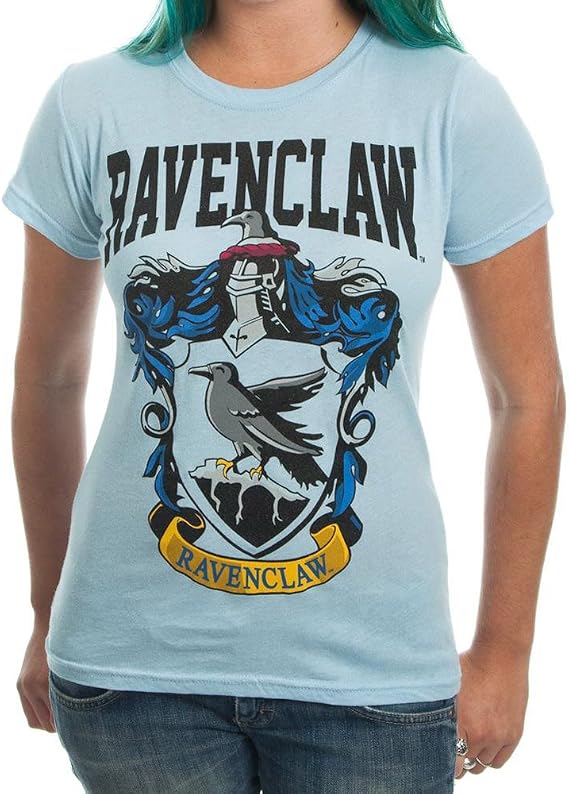ThinkGeek Harry Potter Ravenclaw House Juniors Blue T-Shirt Licensed (Small)
