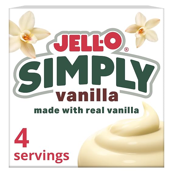 Jell-O Simply Vanilla Flavored Instant Pudding & Pie Filling Mix, 3.4 oz Box