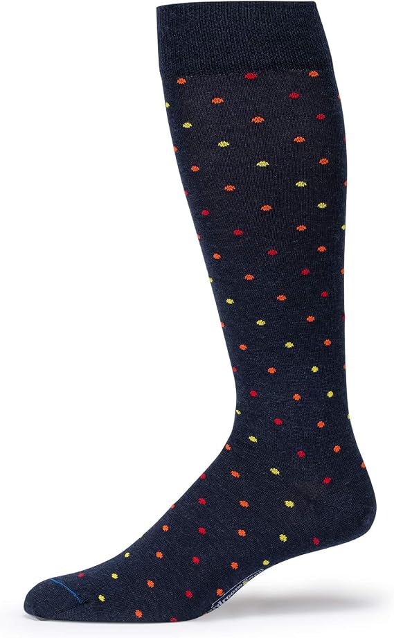 BoardroomSocks Merino Wool Over-the-Calf Patterned Dress Socks for Men