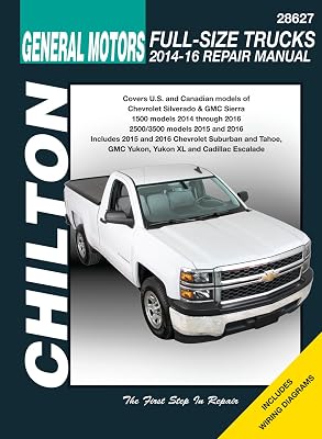 Chilton 28627 Gm: Chev Slvrado Gmc 1500 Pus 14-16 25003500 Pus 15-16