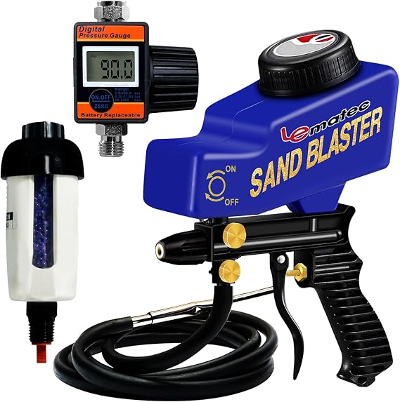 LE LEMATEC Air Tool Kit: Regulator, Dryer & Sandblaster Bundle