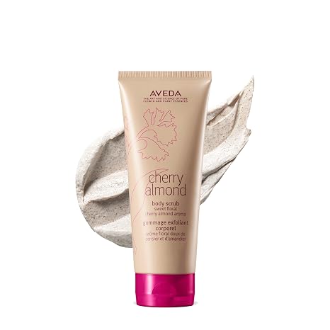 Aveda Cherry Almond Body Scrub | with Sweet Almond Oil, Cherry Blossom Extract | Sweet Floral Aroma of Tonka Bean, Certified Organic Orange, Ylang Ylang | 98% Naturally Derived*, 6.7 Fl Oz