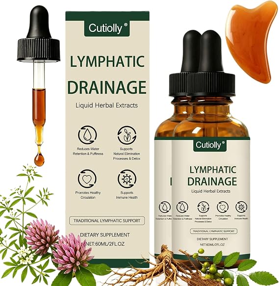 Lymphatic Drainage Drops,Lymphatic Drainage,Lymphoria Lymphatic Drainage,Lymphatic Support Drops,Lymph Cleanse Detox,Natural Extract (2pc, 60ml)