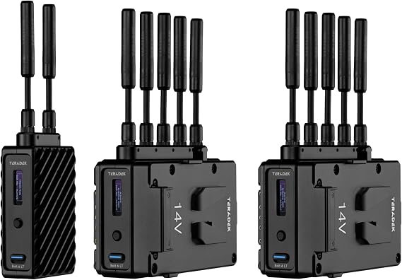 Teradek Bolt 6 LT 750 Wireless Video Transmitter and Receiver Set with Extra Receiver, Zero-Delay 6GHz Video System, V-Mount
