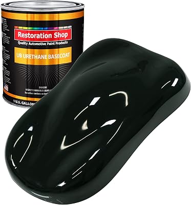 Restoration Shop - Rock Moss Green Urethane Basecoat Auto Paint - Gallon Paint Color Only - Professional High Gloss Automotive, Car, Truck Refinish Coating