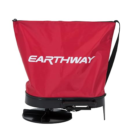 EarthWay Products 2750 25lb Nylon Bag Seeder Spreader - Red, Durable, Water Resistant, Food Plot Equipment, Seed Spreader, Grass Seeder Made for Hunters, Farmers, Gardeners, Lawn Maintenance