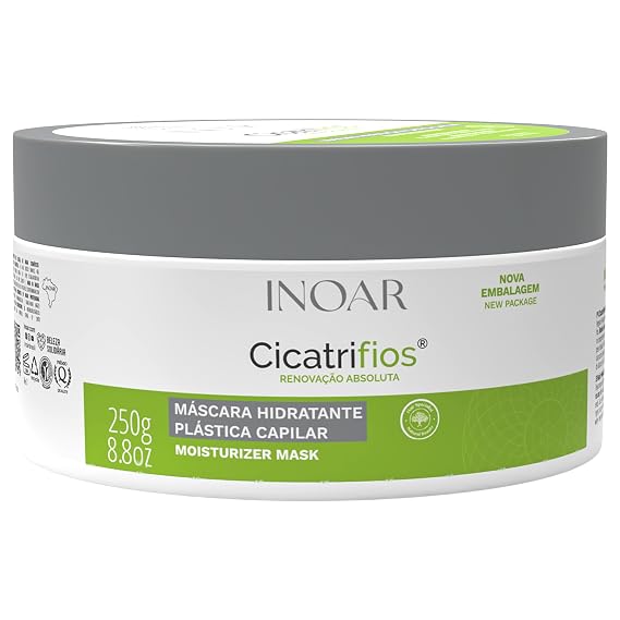 Inoar Cicatrifios Hair Mask with RejuComplex3 for Deep Repair, Conditioning, Frizz Control & Enhanced Softness, 6.7 Fl Oz