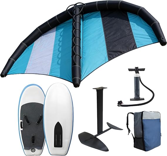 Inflatable Hydrofoil Board and Wing Foil Combo - 141x82 Inch Wind Wingfoil, Complete Ready-to-Ride Kit for Water Sports, Kitesurfing, Surfing