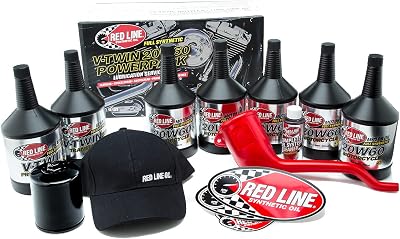 Red Line 90231 Big Twin 20W60HD PowerPack with Black High Performance Oil Filter