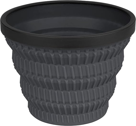 Sea to Summit X-Series Collapsible Silicone Cool Grip Camping Drinkware, Tumbler (12 oz), Charcoal