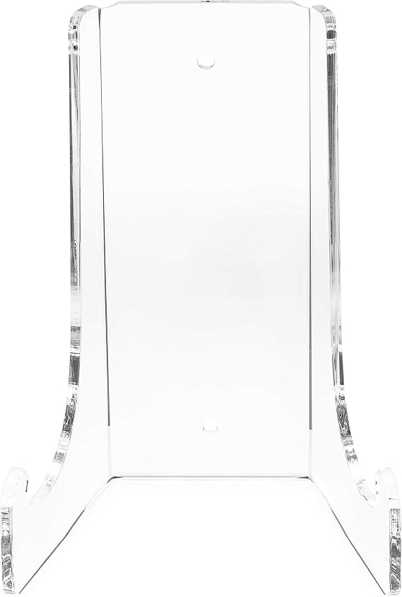 Clear Choice Double-Bend Acrylic Easel Stand 12.5 H |Table top or Wall Mount, Display, Flat Plates, Photos, Place Cards, use for Weddings, Funerals or Birthdays | Clear (H 12.5 x W 8 1/4" D x 6 3/4")