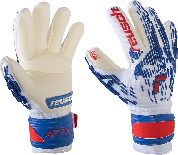 Reusch Freegel Gold Sleek, Finger Support Goalie Gloves, Soccer Goalkeeper Gloves, Flexible, Breathable, Durable, for Artificial Grass & Hard Surfaces
