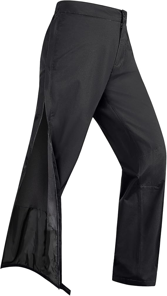 33,000ft Women's Side Zipper Rain Pants Lightweight Rain Over Pants