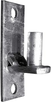 WALL Mount Flat Back Chain Link Fence Gate Hinge - 5/8 Hinge Pin 1 Pack Silver