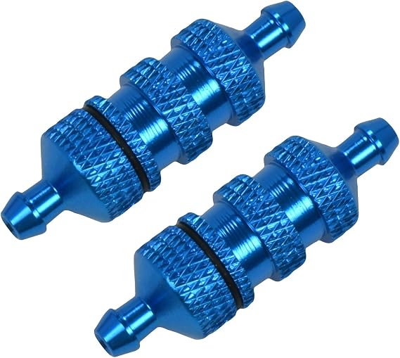 Blue Aluminum Nitro Fuel Filter - 2 Pack #8054