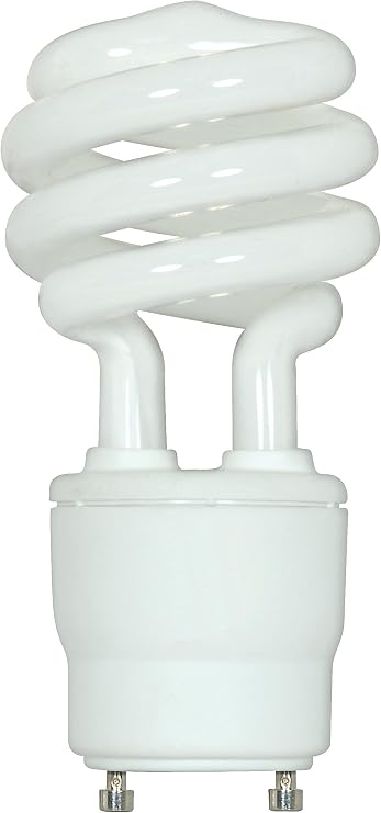 Satco S8207 26 Watt (120 Watt) 1750 Lumens Mini Spiral CFL Soft White 2700K GU24 Base Light Bulb