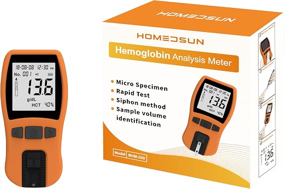 HSBHM-202 Portable Hemoglobin Analyzer Kit with 25 Strips Lancets
