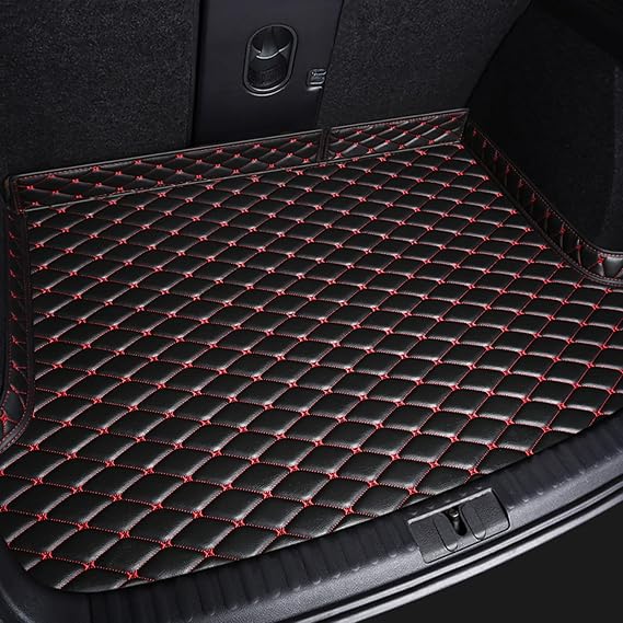 Car Trunk Mat Boot Liner for Jaguar F-type Convertible 2017-2020, XPE-Material Cargo Tray Mat, Heavy-Duty Waterproof Protection, Non-Slip Durable Boot Accessory,Red