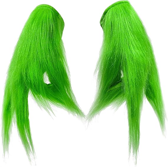 Green Monster Gloves Green Furry Hand Gloves for Adult Halloween Christmas Cosplay Costume Accessories
