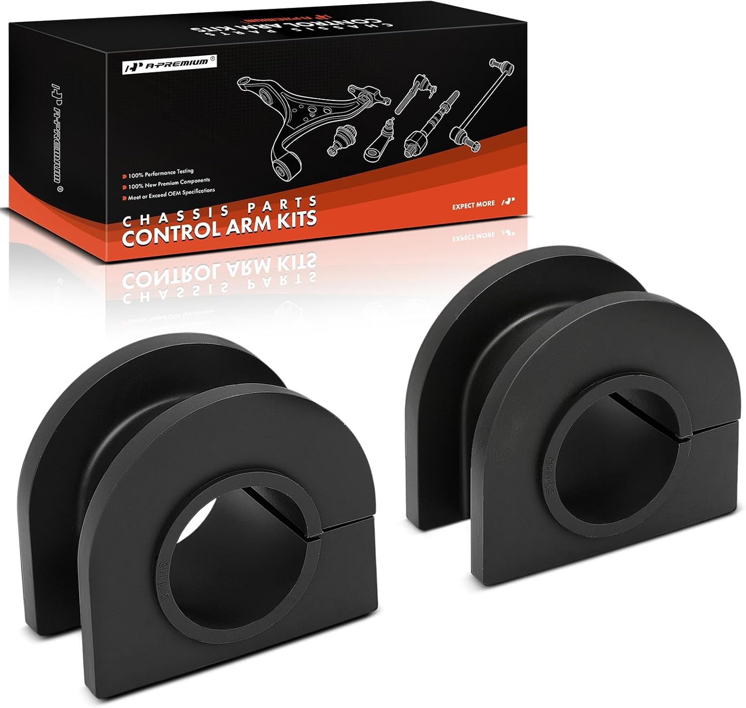 A-Premium 2 x Front or Rear To Frame Sway Bar Bushing, Compatible with Chevy & GMC & Cadillac & Hummer & Isuzu - Silverado, Tahoe, Suburban, Express, Sierra, Yukon, Savana, Jimmy, Escalade, H2, Hombre