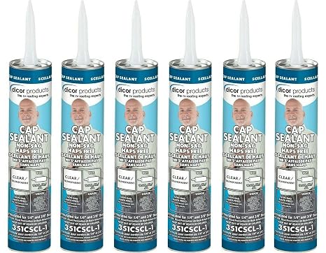 DICOR 351CSCL-1 Clear Cap SEALANT 10.1 OZ (6)