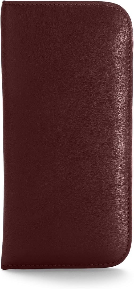 Leatherology Eyeglass Case Leather Glasses Holder for Men & Women, Soft Interior, Fits Most Frames