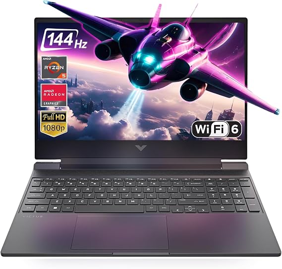 HP Victus 15.6" FHD 144Hz Gaming Laptop, AMD Ryzen 5-7535HS, AMD Radeon RX 6550M Beats RTX 2050, Backlit Keyboard, Windows 11 Home with Mouse Pad 32GB RAM | 1TB PCIe SSD