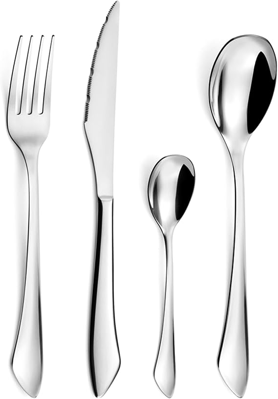 Amefa Instinct 24 Piece Cutlery Set for 6 People – Premium Stainless Steel Flatware – Contemporary Polished Finish – Gift Boxed – Dishwasher Safe