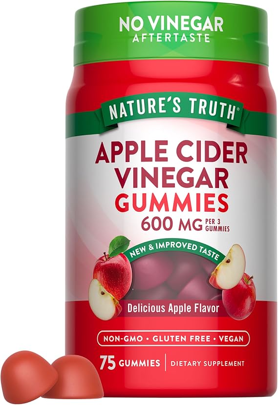 Nature's Truth Apple Cider Vinegar Gummies | 600 mg | 75 Gummies