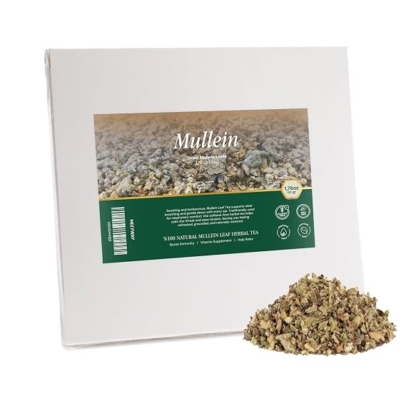 Mixyway Mullein Loose Leaf Tea 1.75 oz (50g) | Pre-Chopped & Dried | Caffeine-Free Herbal Tea | Non-GMO | Wild Harvest | Traditionally for Lung